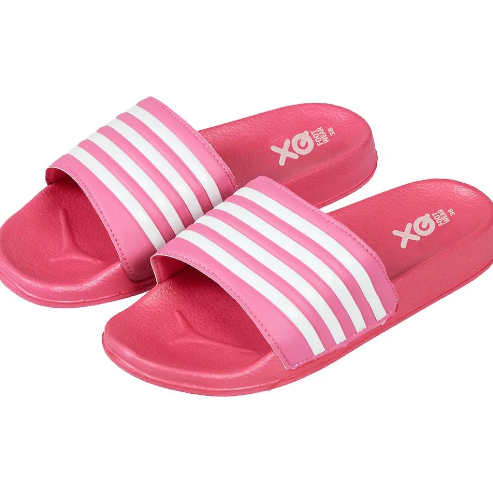 XQ 000125994005 slippers dames fuchsia white