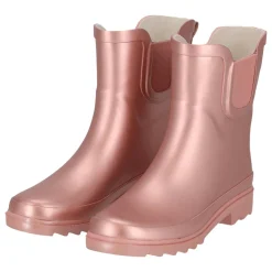XQ Chelsea regenlaarzen dames pink metallic