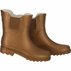 XQ Chelsea regenlaarzen dames bronze metallic