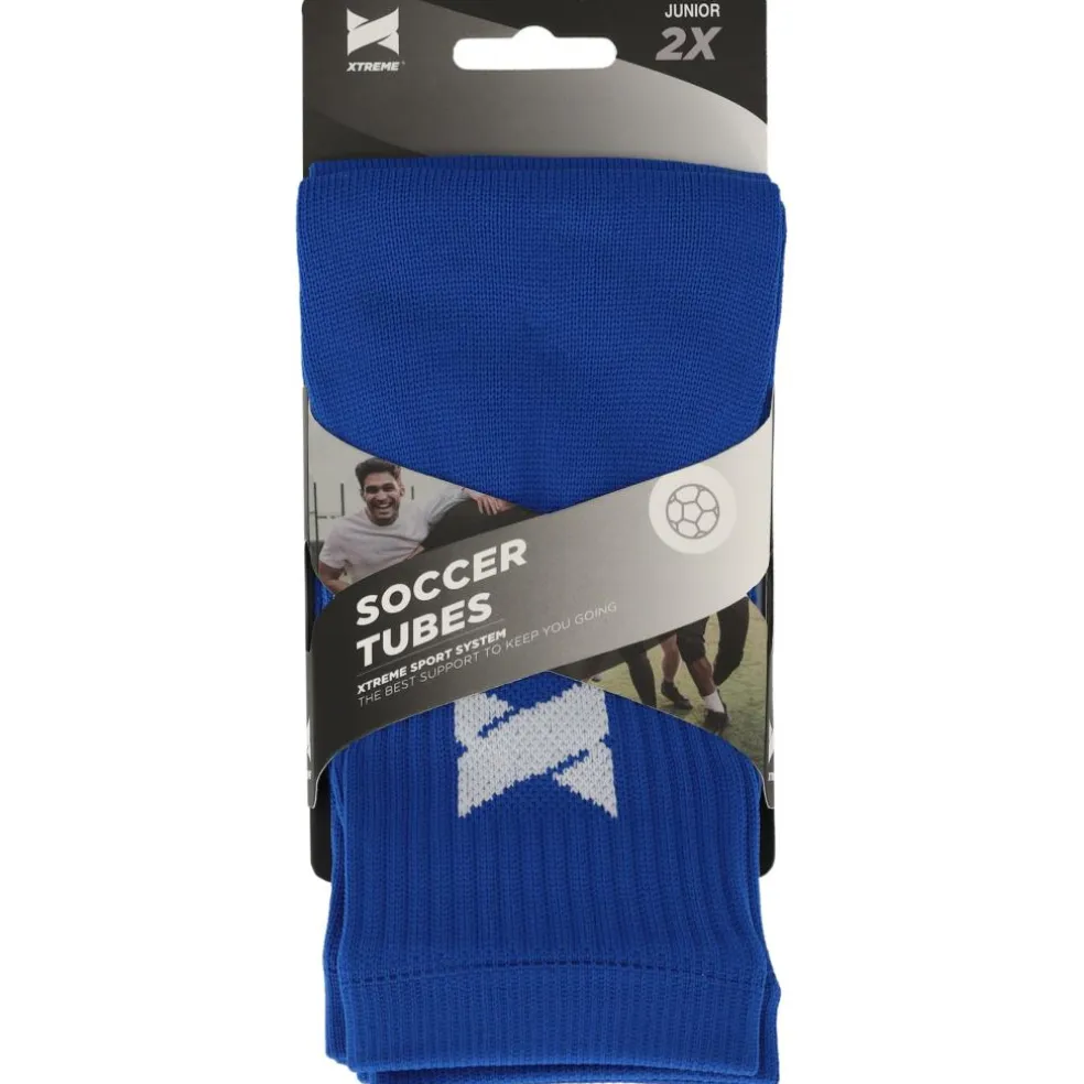 Xtreme Sockswear Pro Footless Soccer sleeves kobalt blue 2-pack