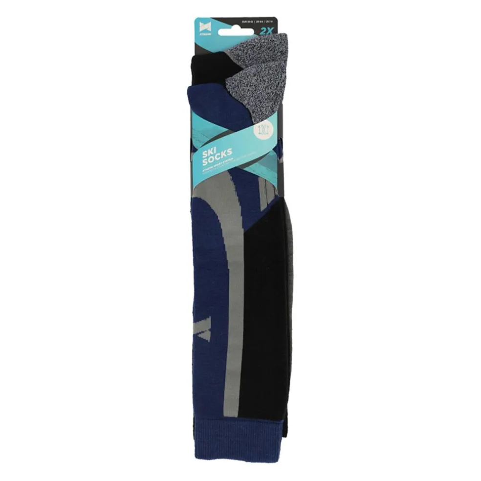 Xtreme Sockswear skisokken blue 2-pack